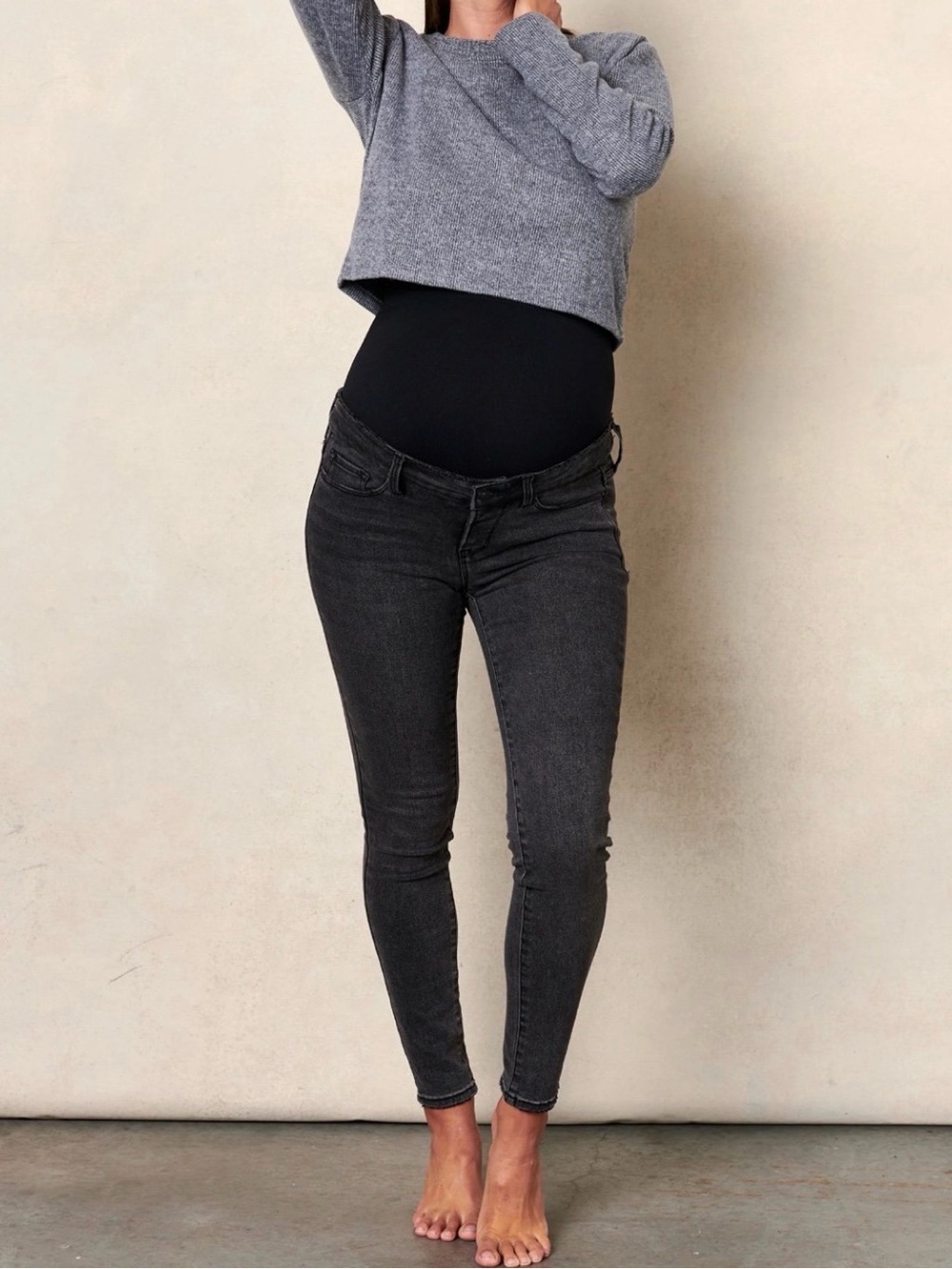BLANQI Black Skinny Maternity Jeans Women 10